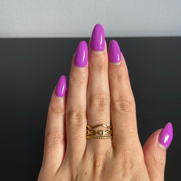 Gorgeous multi layer gold plated adjustable ring - Picture 1 of 3